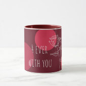 Elegante "4ever With You"-typografie Mok (Midden)
