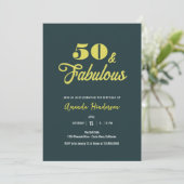 Elegante 50 en Fabulous Vrouwen Verjaardag  Kaart (Staand voorkant)