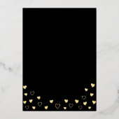 Elegante 50 & Fabulous Effen Zwarte & Gouden Verja Folie Uitnodiging (Achterkant)