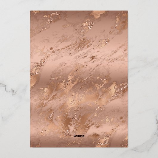 Elegante 50 & Fabulous Foto Roze Goud Folie Uitnodiging (Achterkant)