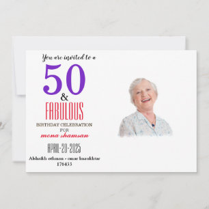 Elegante 50 & Fabulous Verjaardag Kaart