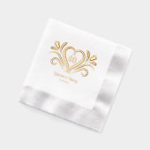 Elegante 50 jaar mijlpaal gepersonaliseerd folie servetten (Links)