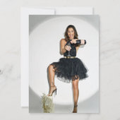 Elegante 50e & Fabulous verjaardag Roze Goud Foto Kaart (Achterkant)