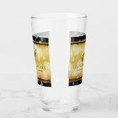 Elegante 50e gouden huwelijksjubileum glas (Links)