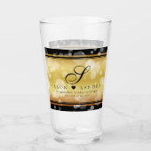 Elegante 50e gouden huwelijksjubileum glas (Voorkant)