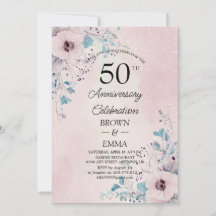 Elegante 50e huwelijksjubileum bloemencélébratie