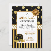 Elegante 50e Jubileum Feestuitnodiging Kaart (Voorkant)