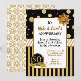 Elegante 50e Jubileum Feestuitnodiging Kaart