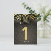 Elegante 50e Jubileum tafel nummer Kaart (Staand voorkant)