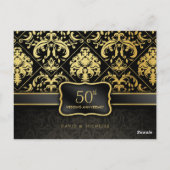 Elegante 50e Jubileum tafel nummer Kaart (Achterkant)
