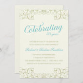 Elegante 50e trouwjubileum uitnodiging (Voorkant / Achterkant)