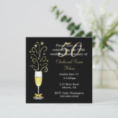 Elegante 50e trouwjubileum uitnodiging (Staand voorkant)