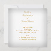 Elegante 50e trouwjubileum witgoud kaart (Achterkant)