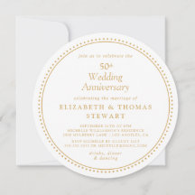 Elegante 50e trouwjubileumuitnodiging