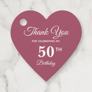 Elegante 50e verjaardag Dank je wel Roze Goud Bedankjes Labels