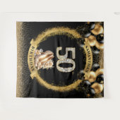 Elegante 50e verjaardag diamant nummers hoge hakke wandkleed (Voorkant (horizontaal))