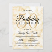 Elegante 50e verjaardag Gouden Marmeren Glam Kaart (Voorkant)