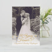 Elegante 50e verjaardag JAAR IN EEUWIGHEID Foto Kaart (Staand voorkant)