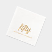 Elegante 50e verjaardag moderne gouden folie serve folie servetten (Links)