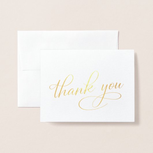 Elegante 50e verjaardag partij Folie Dank u Folie Kaarten (Voorkant met envelop)