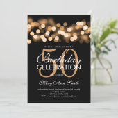 Elegante 50e verjaardag partij Gold Hollywood Glam Kaart (Staand voorkant)