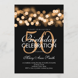 Elegante 50e verjaardag partij Gold Hollywood Glam Kaart