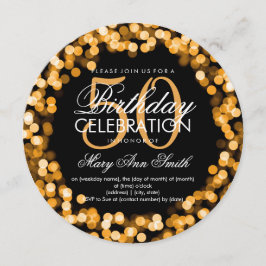 Elegante 50e verjaardag Sparkling Lights Gold Kaart