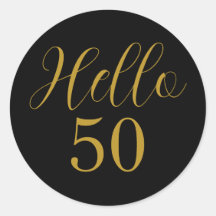 Elegante 50e verjaardag zwart goud