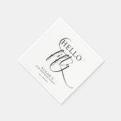 Elegante 50e vijftigste verjaardag servet (Hoek)