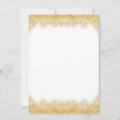 Elegante 50ste bruiloft Jubileum Faux Gold Glitter Kaart (Achterkant)