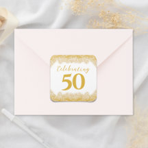Elegante 50ste bruiloft Jubileum Faux Gold Glitter