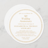 Elegante 50ste huwelijksverjaardag kaart (Voorkant / Achterkant)