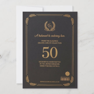 Elegante 50ste huwelijksverjaardagskaart kaart