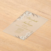 Elegante 50ste trouwfeest Boho Spaans Acryl Uitnodigingen (Laagn)