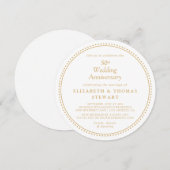 Elegante 50ste trouwjubileumuitnodiging kaart (Voorkant / Achterkant)