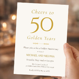Elegante 50ste Verjaardag Goud Minimal Klassieker Kaart