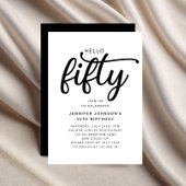 Elegante 50ste verjaardag kaart
