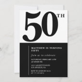 Elegante 50ste verjaardag uitnodigingen Chic Simpl (Voorkant)