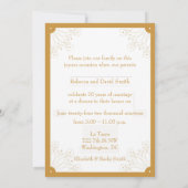 Elegante 50ste verjaardagsuitnodiging kaart (Achterkant)