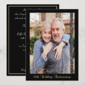 Elegante 50ste verjaardagsviering kaart (Voorkant / Achterkant)