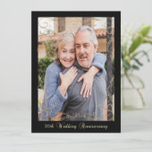 Elegante 50ste verjaardagsviering kaart (Staand voorkant)