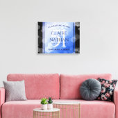 Elegante 51e saffier bruiloft canvas afdruk (Insitu (Woonkamer))