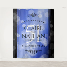 Elegante 51e saffier bruiloft jubileum wandkleed