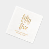 Elegante 55e bruiloft Jubileum Gold Foil servetten (Links)