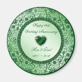 Elegante 55e bruiloft Jubileum ronde magneet (Voorkant)