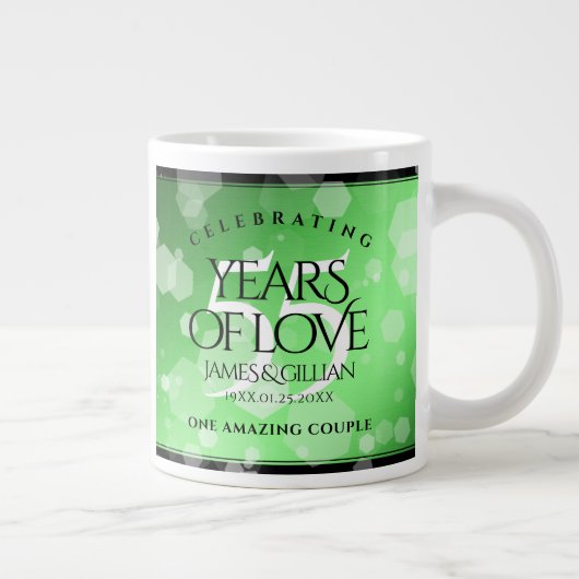 Elegante 55e Smaragden Huwelijksjubileum Grote Koffiekop (Rechts)