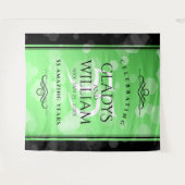 Elegante 55e smaragdgroene huwelijksverjaardag wandkleed (Voorkant (horizontaal))