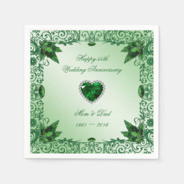 Elegante 55e trouwdag papieren servetten