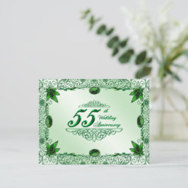 Elegante 55e trouwdag uitnodiging 4.25 x 5.5