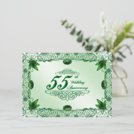 Elegante 55e trouwdag uitnodiging 4.5x6.25